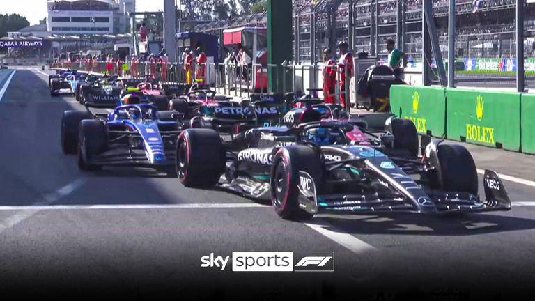 Max Verstappen and George Russell were placed under investigation for stopping in the pit lane causing a traffic jam during Q1 of the Mexico City GP.
