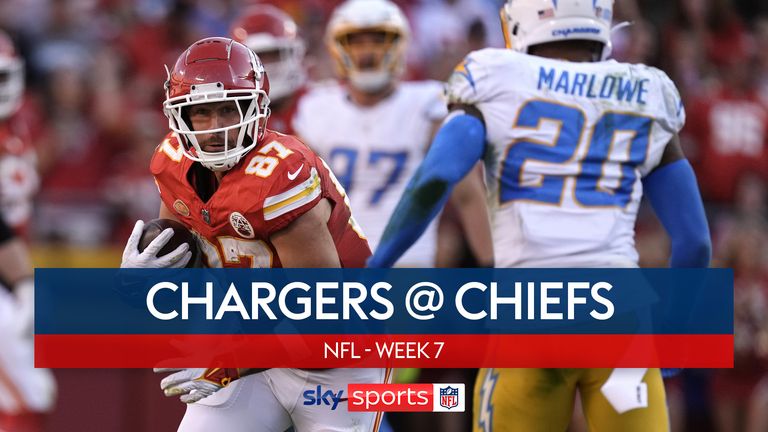 Highlights of the Los Angeles Chargers up against Kansas City Chiefs in Week 7 of the NFL 