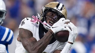 Saints wide receiver Rashid Shaheed put on a downfield clinic against the Colts